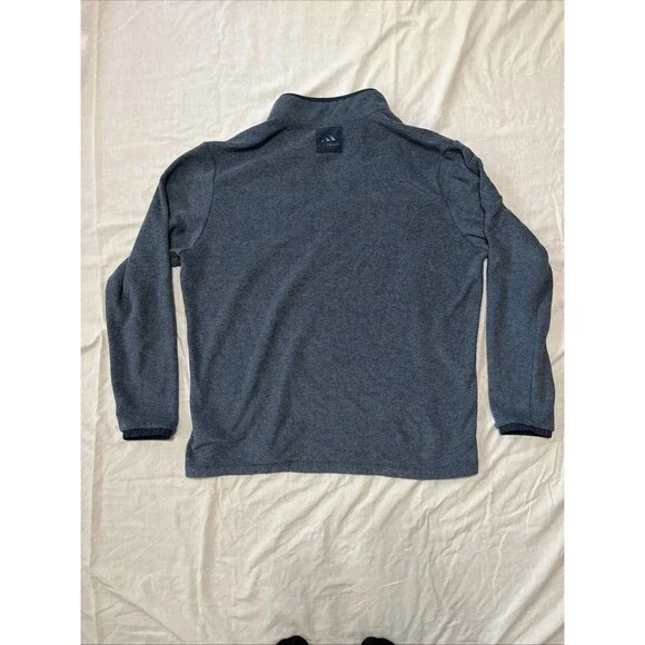 Adidas Men's XL Primegreen Navy 1/4 Zip Golf Pullover Sweatshirt - Picture 3 of 3